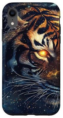 Celestial Cosmic Tiger Head Graphic Case for iPhone XR