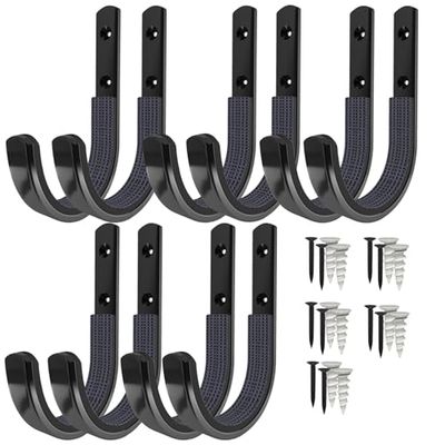 Spoligod Porta armi da parete, capacità 22,7 kg, acciaio legato, nero, 5 paia