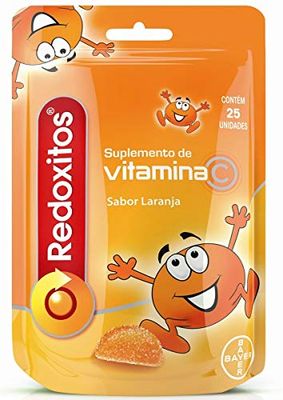 Vitamina C Redoxitos para Niños Ayuda a Mejorar sus Defensas Inmunitarias y la Absorción de Hierro, 25 Perlas Blandas