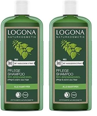 Logona - 1003shabri5 - Salute e bellezza dei capelli - Shampoo brillare con Ortica - 500 ml (Confezione da 2)