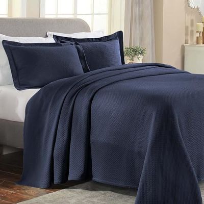 Superior Katoenen Sprei, Marineblauw, Twin