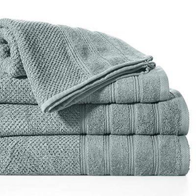 Design91 - Asciugamano in Spugna, 100% Cotone, 70 x 140 cm, Colore: Menta
