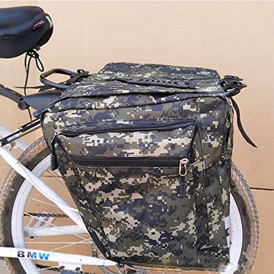 IDOEASE Borsa per portapacchi da bicicletta, impermeabile, con striscia riflettente e tasche multiple, per bicicletta