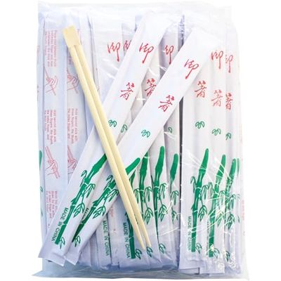 Baguettes en bambou Blanc (23cm) - 1 X 100 PCS