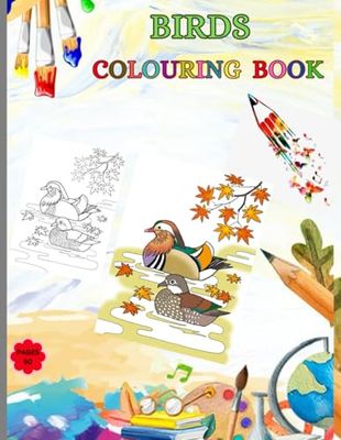 Cute Birds Colouring Book - Perfect Gift for Kids and Adults