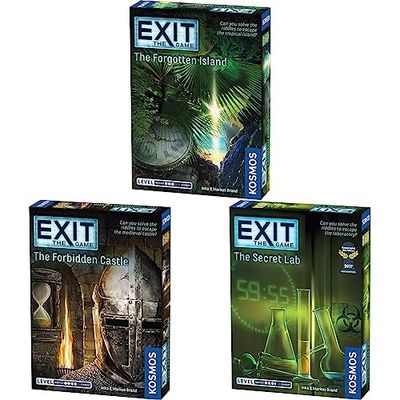 Thames & Kosmos EXIT Games - The Forgotten Island & The Forbidden Castle - Levels: 3 & 4 - The Secret Lab - Level 3