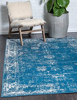 Unique Loom Sofia Collection Tapete tradicional vintage, azul, 160 x 230 cm
