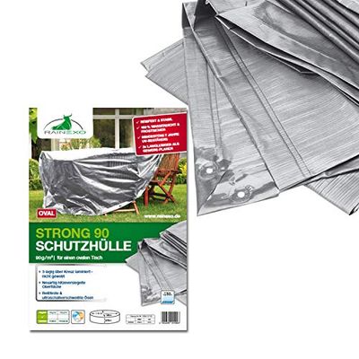 Bio Green RX90-TO SG Bâche de Protection pour Table Rond/Ovale Gris Argenté 2,4 x 1,8 x 0,9 m