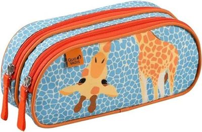 QUO VADIS - Collection: Animascot FOURRE-Tout 2 Compartments 10 x 23 x 07 cm Giraffe, multicoloured, 10x23x07cm, Modern