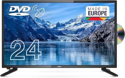 Cello LED-TV C2420FSDE, 61 cm (24 tum) diagonal, HD-Ready, digital teve med DVBT2/S2-trippelmottagare och integrerad DVD-spelare