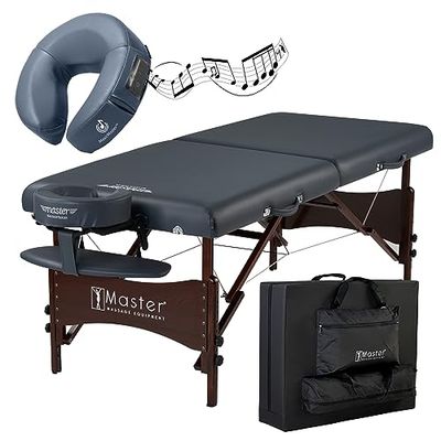 Master Massage Inklapbare mobiele massagebank massagebank massagebed behandelingsbed van hout, 71 cm