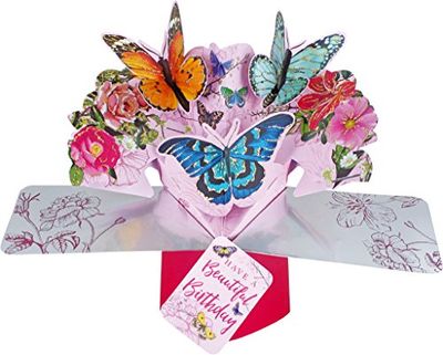 Suki Gifts POP131 Pop Up wenskaart, vlinders, meerkleurig