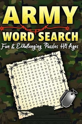 Army Word Search Book,: Discover Military Terms, Ranks, and Roles Through Puzzles