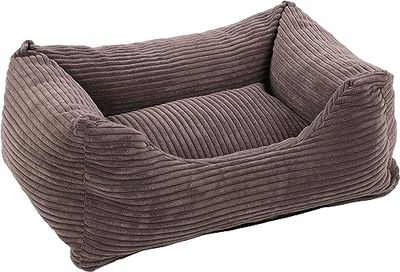 Flamingo Veluto Rectangular Basket with Zip, Brown, 65 x 50 x 20 cm