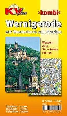 Wernigerode, KVplan, Wanderkarte/Freizeitkarte/Stadtplan, 1:25.000 / 1:12.500 / 1:5.000: Wandern. Auto. Ski + Rodeln. Fahrrad