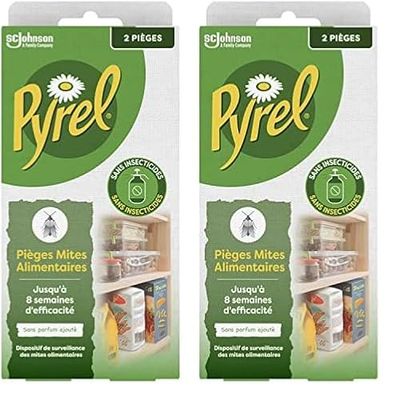 Pyrel Pieges Mites Alimentaires X2 - Sans Insecticides (Lot de 2)