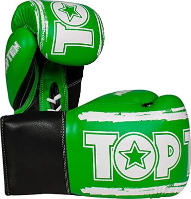 TopTen Gants de Boxe Roundup - 10 oz, Vert/Blanc