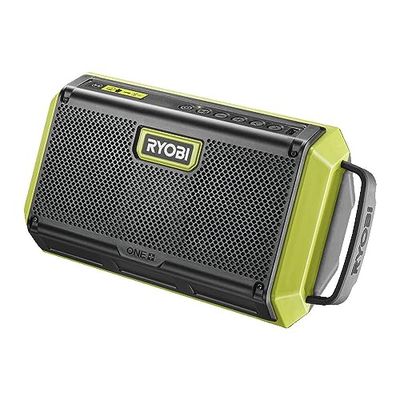 RYOBI Radio de Chantier sans Fil 18V One+ RBT18-0 – Bluetooth, AUX, Son Clair, Résistance Chocs et Poussières – Batterie Non Incluse