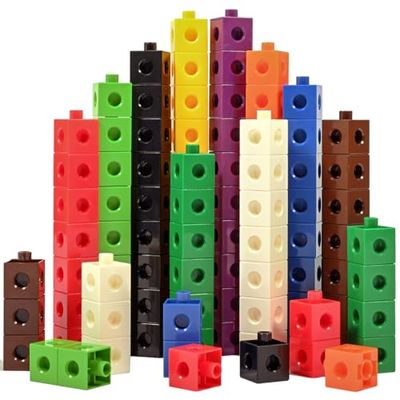 edxeducation Linking Cubes - Lot de 100 Cubes - Cubes à connecter et à Compter pour Construire et calculer - pour Enfants d'âge préscolaire et Primaire