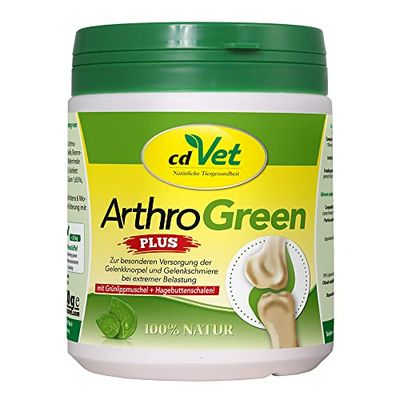 cdVet Natural Products ArthroGreen plus 330 g - optimally supports the musculoskeletal system and joints in acute phases - nutrition-related support - for the strength of bones and cartilage