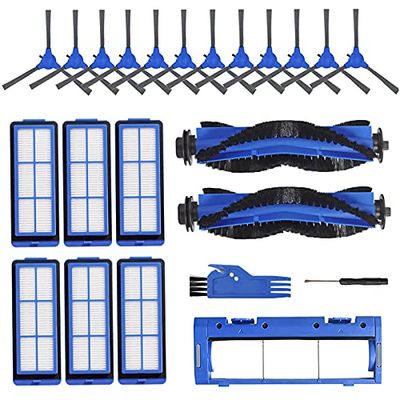 LesinaVac Replacement Parts Accessories for Eufy RoboVac 11S Max, RoboVac 15C Max, RoboVac 30C Max Accessories(3 Filters+6 Side Brushes+1 Main Brush).