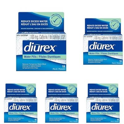 Diurex Water Pills 18 CT (Pack of 5)