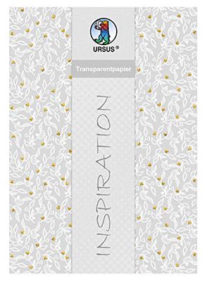 URSUS 77704602F Transparant papier bruiloft, 5 vellen papier 115 g/m² DIN A4, eenzijdig bedrukt en met folie veredeld in goud, kleurrijk