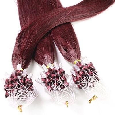 Just Beautiful Hair and Cosmetics Lot de 200 Extensions Remy Loop 1 G 50 cm avec anneaux