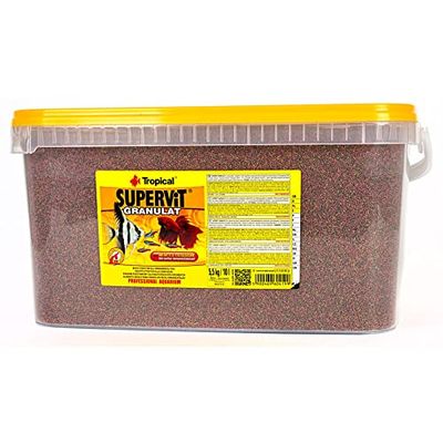 Tropical SUPERVIT GRANULAT 10L / 5,5kg - Nourriture de Base pour Tous Poissons d'ornement, sous Forme de granulés