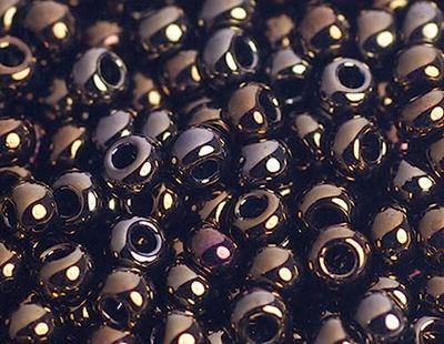 Perles japonaises rocaille métallique bronze 2,2mm.11/0 100gr.