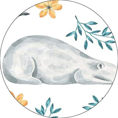 Bonateks, Round Digital Printed Mouse Pad, Non-Slip Base, for Office and Home, Diameter:22cm