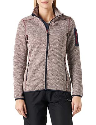 CMP Giacca in Pile Mélange Knit Tech Con Cappuccio Fleece voor dames