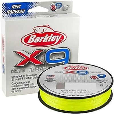 Berkley X9 - Lenza intrecciata da pesca, unisex, colore: verde fiammato