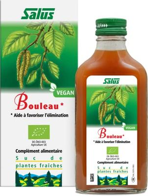 Salus – Bouleau BIO – Complément Alimentaire à Base de Suc d'Aubépine BIO – favorise l'élimination rénale de l'eau et contribue au fonctionnement des voies urinaires – Végan, Sans Additifs – 200 ml