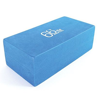 66fit Yoga Brick - High Density EVA Foam Pilates Exercise Stretch Block