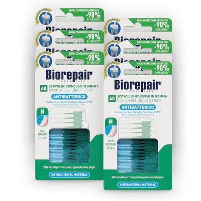 Biorepair Disposable Brushes in Regular Rubber - Pack of 6 x 40 Pieces