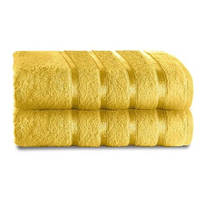 GC GAVENO CAVAILIA 500 GSM Luxury Bath Sheets, Extra Absorbent Premium Quality 2PK Large 100% Cotton Towels, Ochre, 2PK