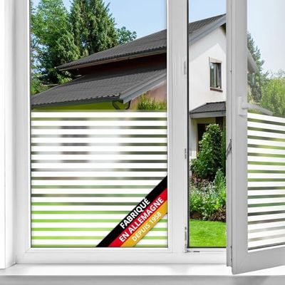 d-c-fix film fenêtre anti regard électrostatique Linia 45 cm x 1,5 m - opaque adhésif et décoratif brise-vue cache occultant pour vitre, vitrage, douche