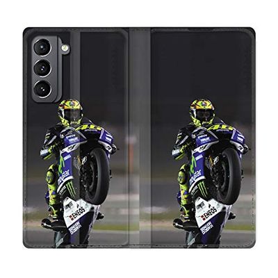Leren beschermhoes voor Samsung Galaxy S21 Plus, Moto Wheeling.