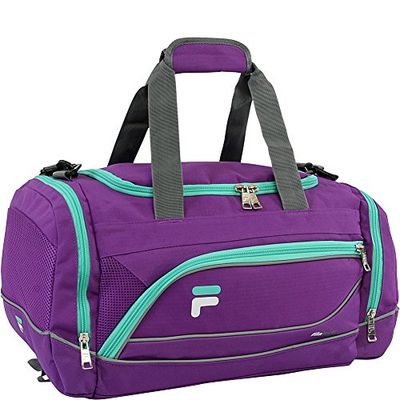 Fila Sprinter - bolsa desportiva pequena para ginásio, Roxo, azul, Sprinter - Bolsa desportiva de lona de 19 polegadas