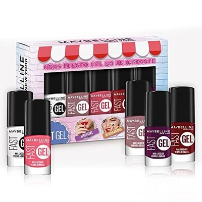 Maybelline New York, Kit per smalto Fast Gel, asciugatura rapida, effetto gel, formula Vegana