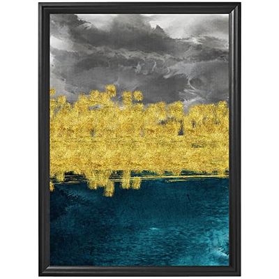 Arterby's® - Premium Poster Quadro Cornice Tela Canvas Dipinto Mood - Illustrazione Dipinto Artistico Astratto - Made in Italy - HD Poster con Cornice Decorativa Nera 50x70 cm A0022 D0010