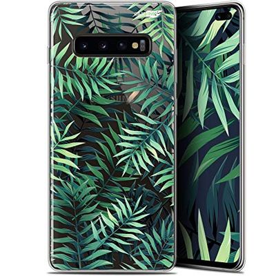 Caseink fodral för Samsung Galaxy S10+ (6.4) Gel HD [ ny kollektion - mjuk - stötskyddad - tryckt i Frankrike] Tropiska löv