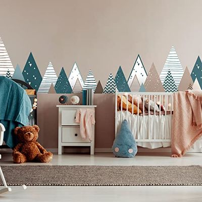 Adesivi da parete per bambini - Decorazione della cameretta dei bambini, motivo: scandinavo, dimensioni: 60 x 100 cm