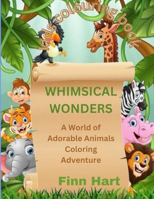Whimsical Wonders colouring book for toddlers: A World of Adorable Animals Coloring Adventure