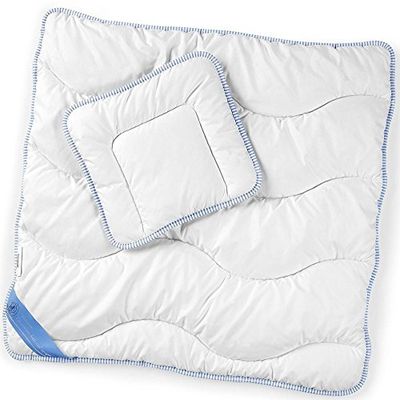 Sterntaler Couvre Lit, Couverture et Oreiller, 80 x 80 cm, Polyester, Blanc
