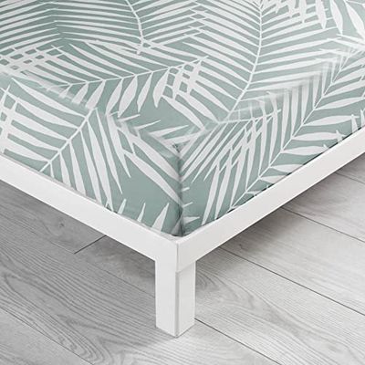 douceur d'intérieur, Hoeslaken (90 x 190 cm) Botania salie, 100% katoen