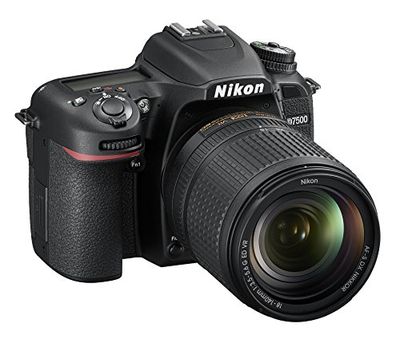 Nikon D7500 Câmara digital com alvo AF-S DX NIKKOR, 18-140 mm f/3,5-5,6 G, ED VR, 20,9 megapixels, Wi-Fi, Bluetooth, SD 8 GB 300 x Premium Lexar, cor N. Preto