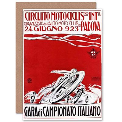 Wee Blue Coo EXHIBITION SPORT MOTORCYCLE RACE CHAMPION PADOVA ITALY GREETINGS CARD