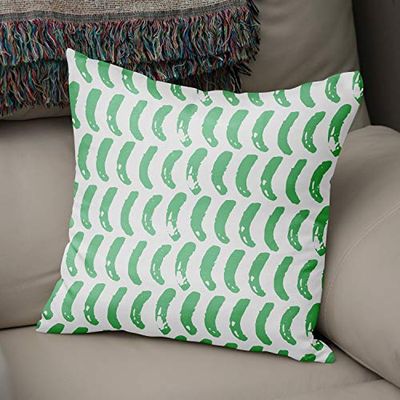 BonaMaison Fodera per Cuscino Verde petrolio e bianco Cotone e Copricuscini Federa per Divano Casa Soggiorno Camera da Letto Decorazione Interni ed Esterni, Dimensioni: 43x43 - Prodotta in Turchia